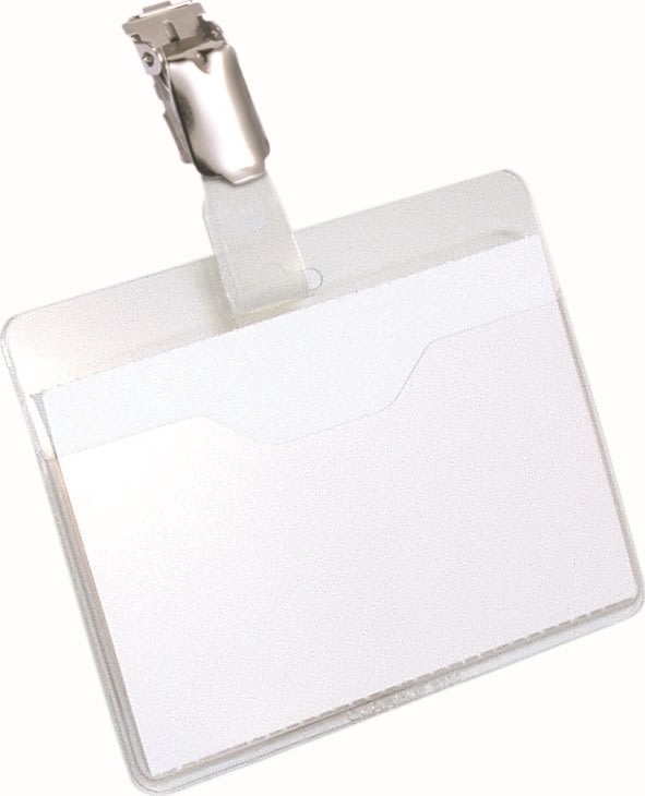 Durable namnskylt med clips 60 x 90 mm, 25 st