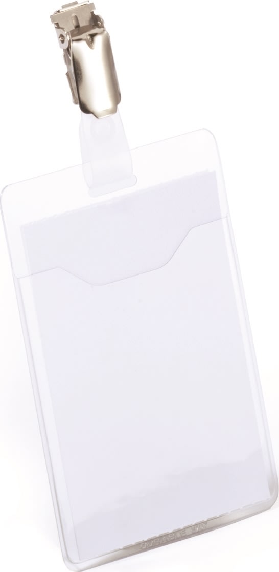 Durable namnskylt med clips 90 x 60 mm, 25 st