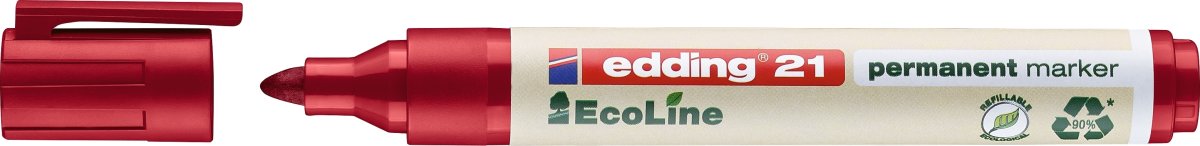 Edding 21 ecoline permanent märkpenna, röd