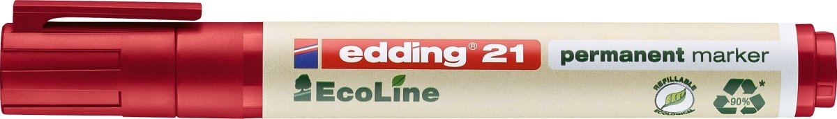 Edding 21 ecoline permanent märkpenna, röd