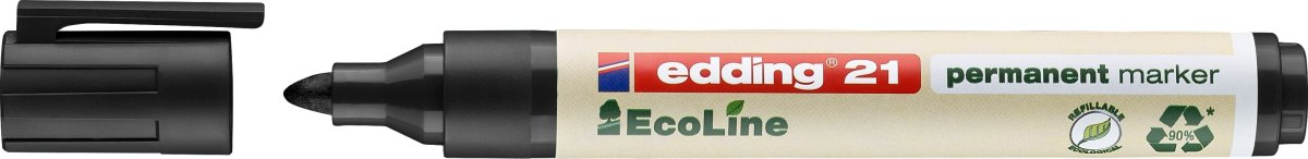 Edding 21 ecoline permanent märkpenna, svart