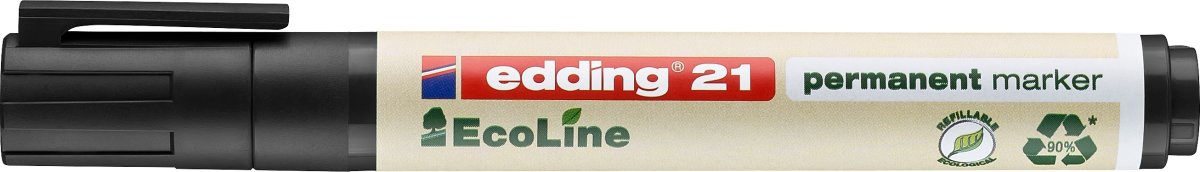 Edding 21 ecoline permanent märkpenna, svart