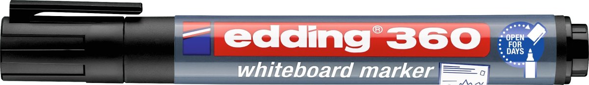 Edding 360 whiteboardpenna, svart