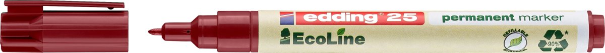 Märkespenna Edding 25 Ecoline permanent röd