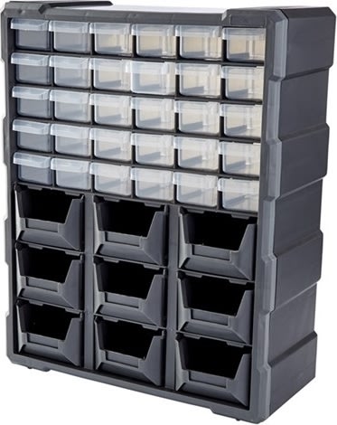 Probuilder öppen organisatör, 39 lådor