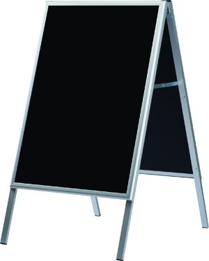 Gatuskylt Alu med griffeltavla, 70x100 cm, svart