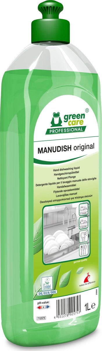 Handdiskmedel MANUDISH EU Ecolabel 1 liter