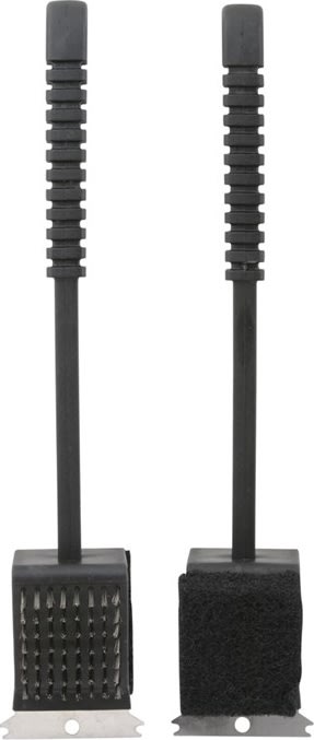 Dangrill 3-i-1 grillborste, långt skaft, 37 cm
