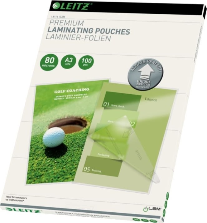 Lamineringsfickor Leitz A3 80 Mic 100 st
