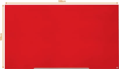 Whiteboard Nobo Diamond Glas Röd 105,9 x 188,3 cm