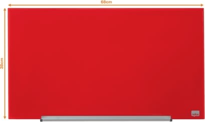 Whiteboard Nobo Diamond Glas Röd 38,1x67,7 cm