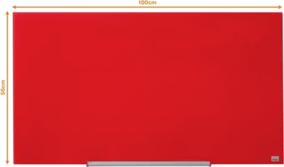 Whiteboard Nobo Diamond Glas Röd 55,9x99,3 cm