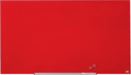 Whiteboard Nobo Diamond Glas Röd 71,1x126 cm