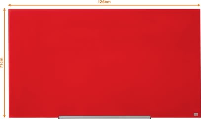 Whiteboard Nobo Diamond Glas Röd 71,1x126 cm