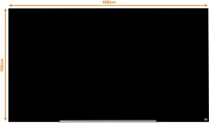 Whiteboard Nobo Diamond Glas Svart 105,9x188,3 cm