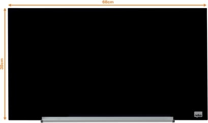 Whiteboard Nobo Diamond I glas Svart 38,1 x 67,7 c