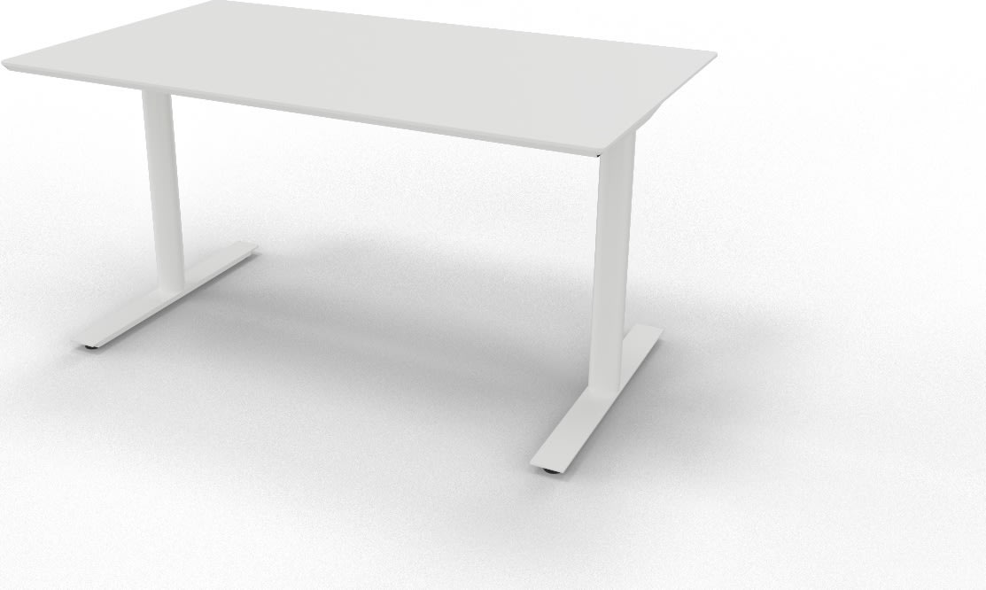 InLine hæve/sænkebord 140x80 hvid/hvid