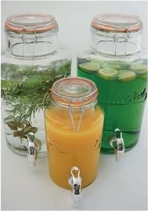 Glasbeholder med taphane, 1,9 liter