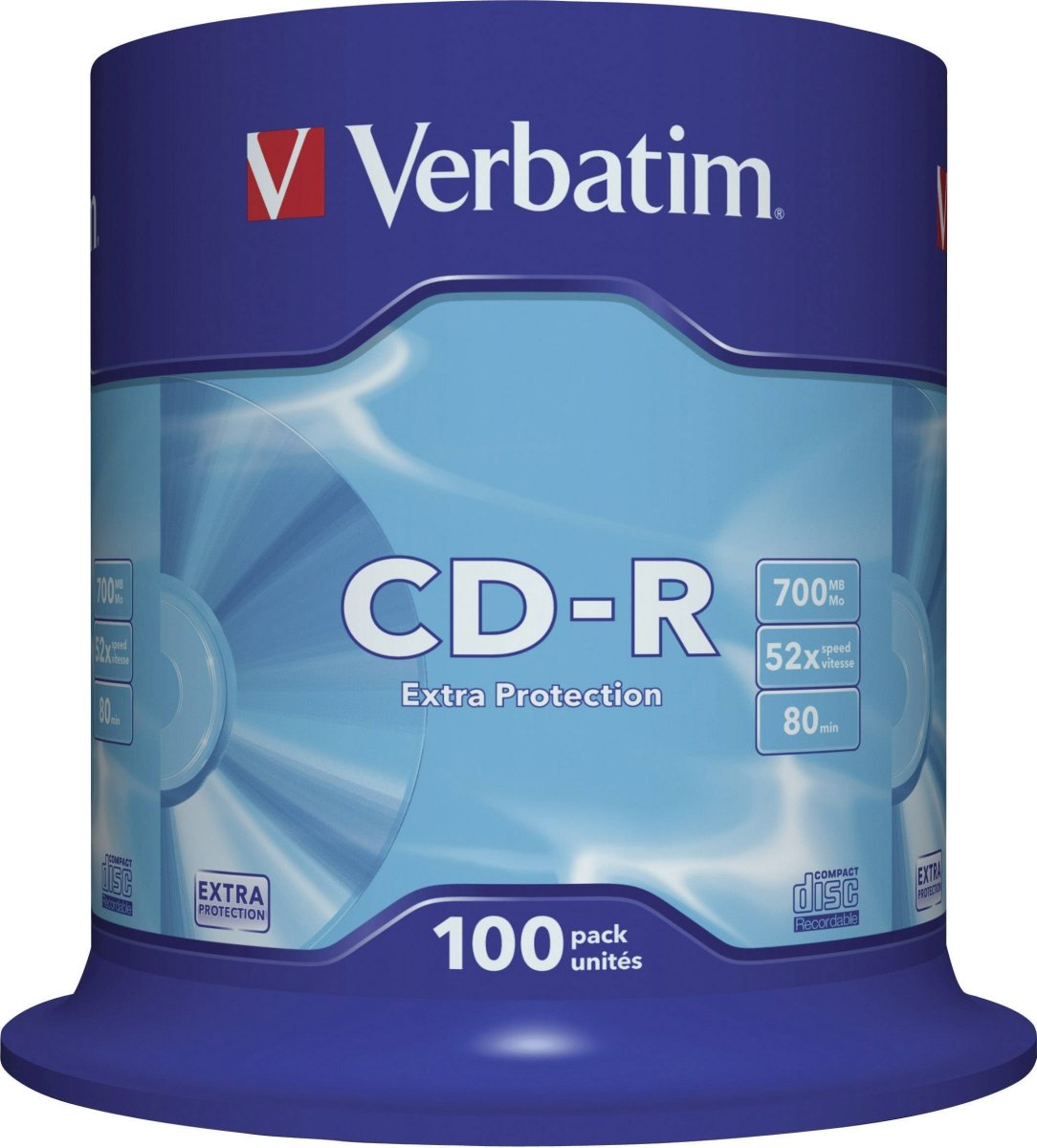 CD-R Verbatim 700 MB/80 min Spindel 100 st