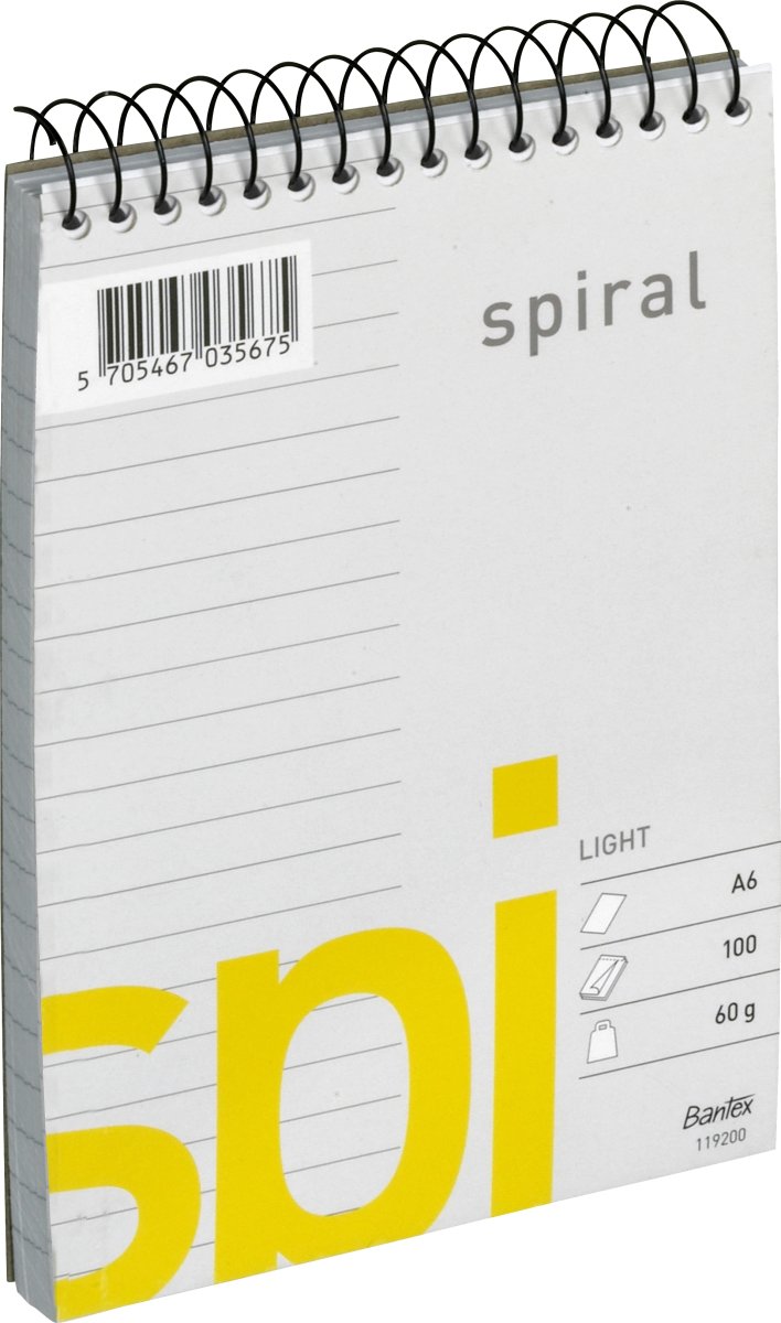 Spiralblock Bantex A6 Linjerat