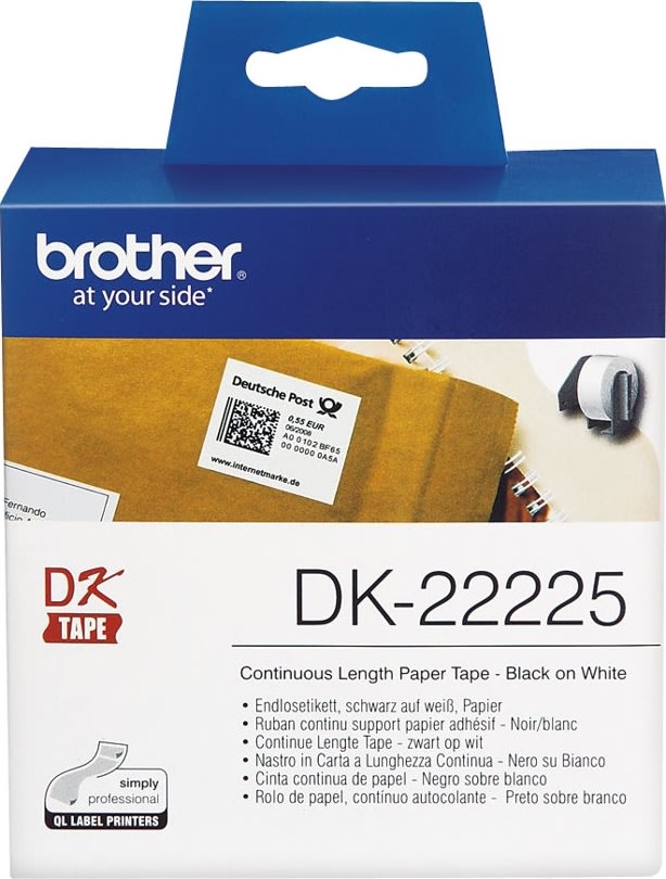 Bror DK22225 papperstejp, 38 mm, vit