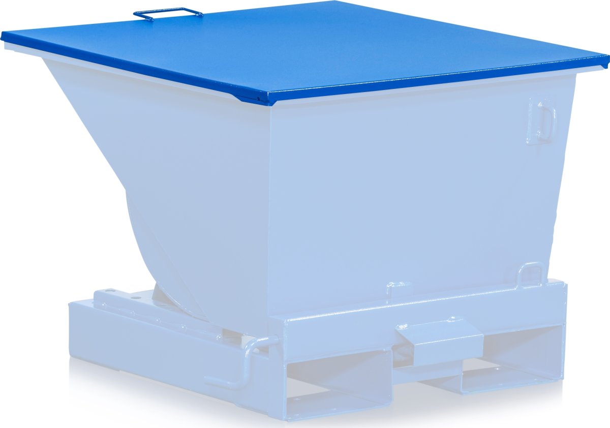 Platt lock för 150 liters tippcontainer, blå