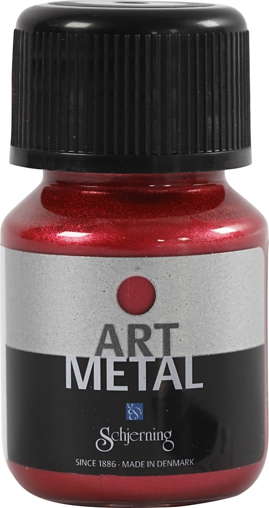Art Metal Specialmaling, 30 ml, lavarød