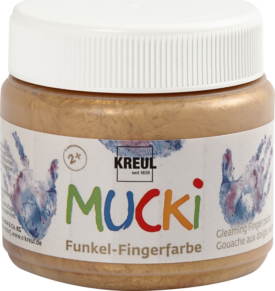 Mucki Fingermaling, 150 ml, metallic, guld