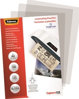 Lamineringsfickor Fellowes Capture 125 micron A3