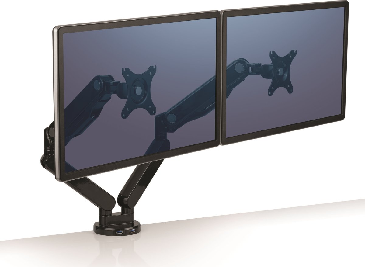Monitorarm Platinum Series Dubbel Svart