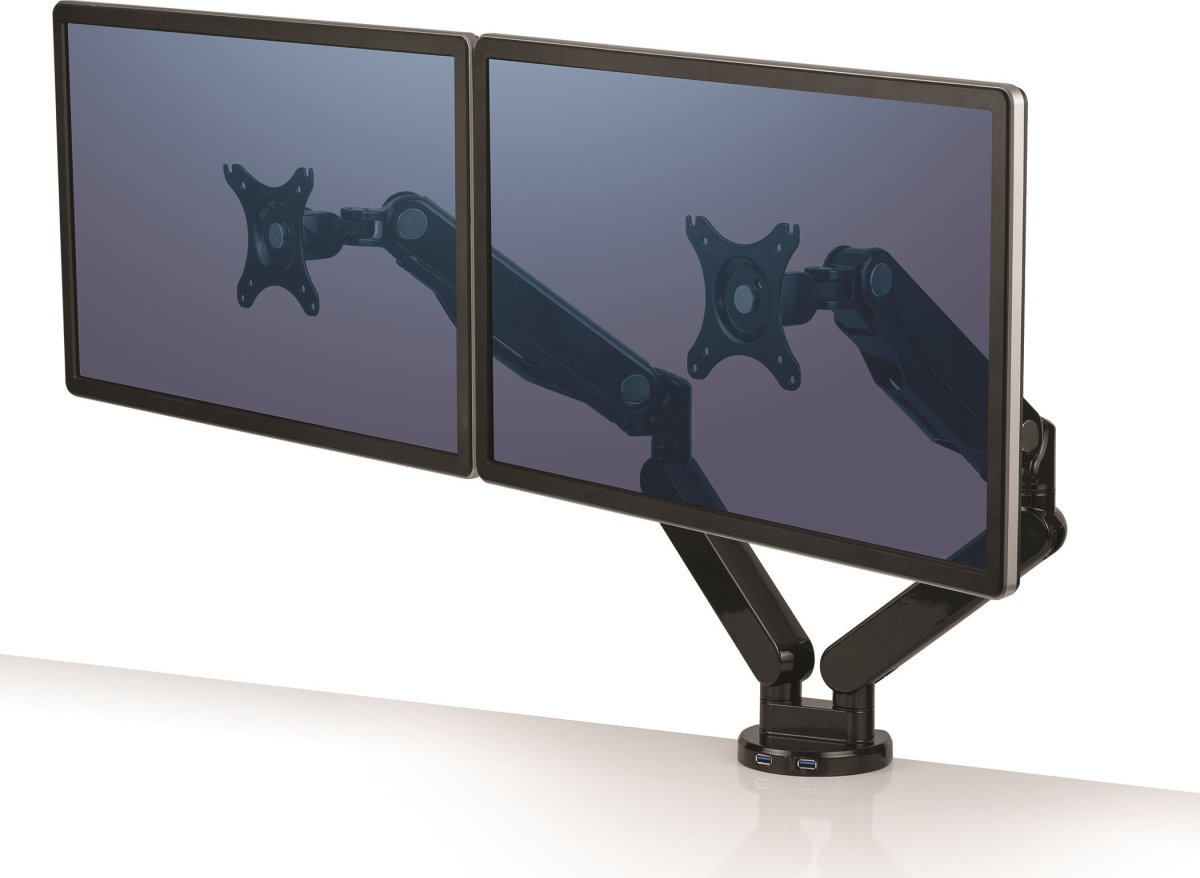 Monitorarm Platinum Series Dubbel Svart