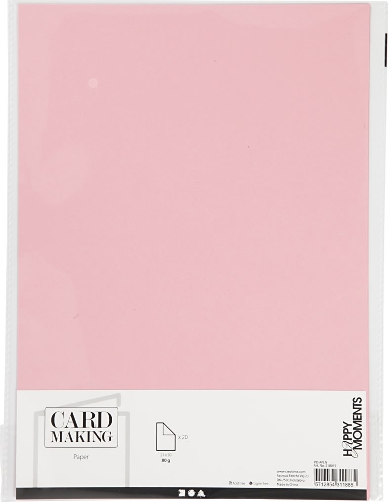 Papper Happy Moments A4 70 g 20 ark Rosa
