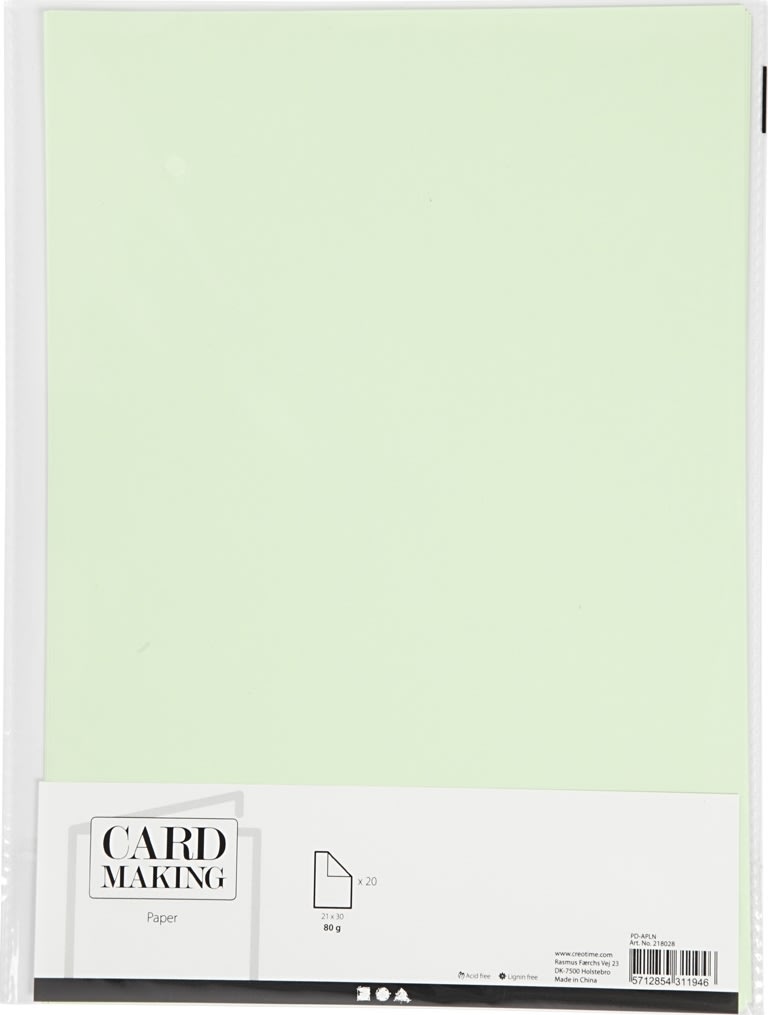Papper Happy Moments A4 70 g 20 ark Ljusgrön
