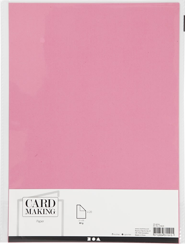 Papper Happy Moments A4 70 g 20 ark Rosa