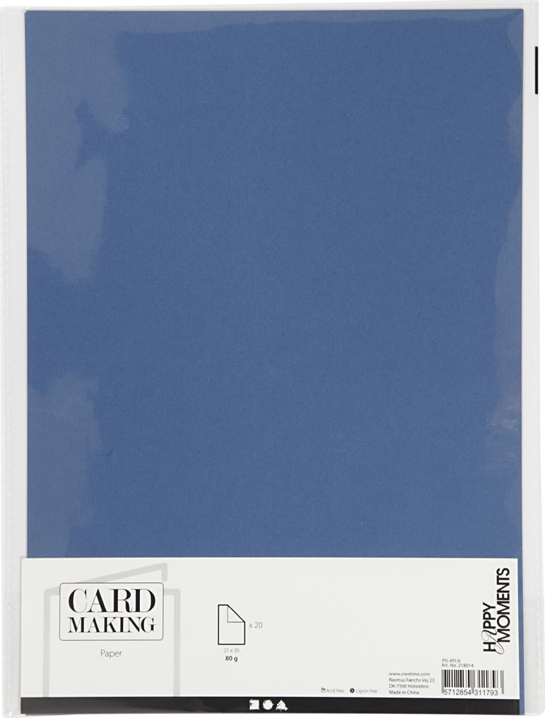 Papper Happy Moments A4 110 g 20 ark Blå
