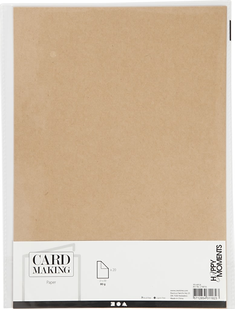 Papper Happy Moments A4 120 g 20 ark Natur