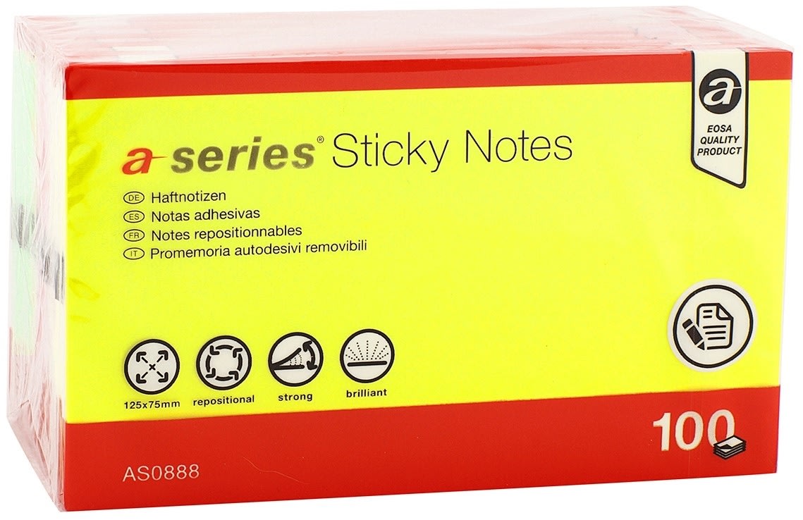 Sticky notes a-series 125x75 mm Mix
