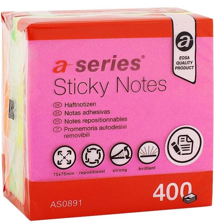 Sticky notes a-series Cube 75x75 mm Mix