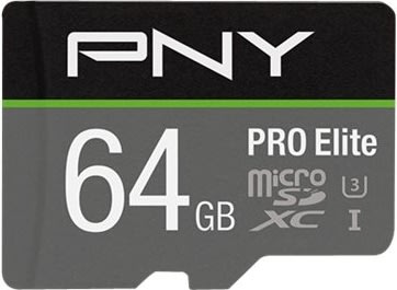 PNY MicroSDXC 4K Pro Elite 64GB Class 10 m/adapter