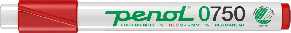 Permanent märkpenna Penol 0750 Set med 4 färger