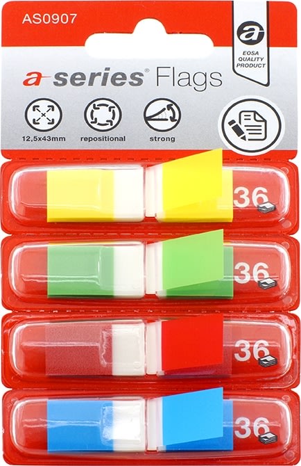 Indexflikar a-series 12x44 mm 4x36 st