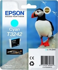 Epson T3242 blækpatron, cyan, 14 ml