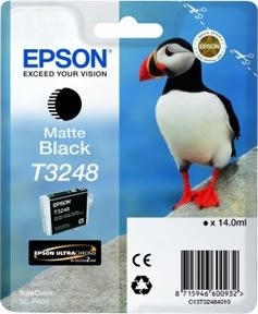 Epson T3248 blækpatron, mat sort, 14 ml