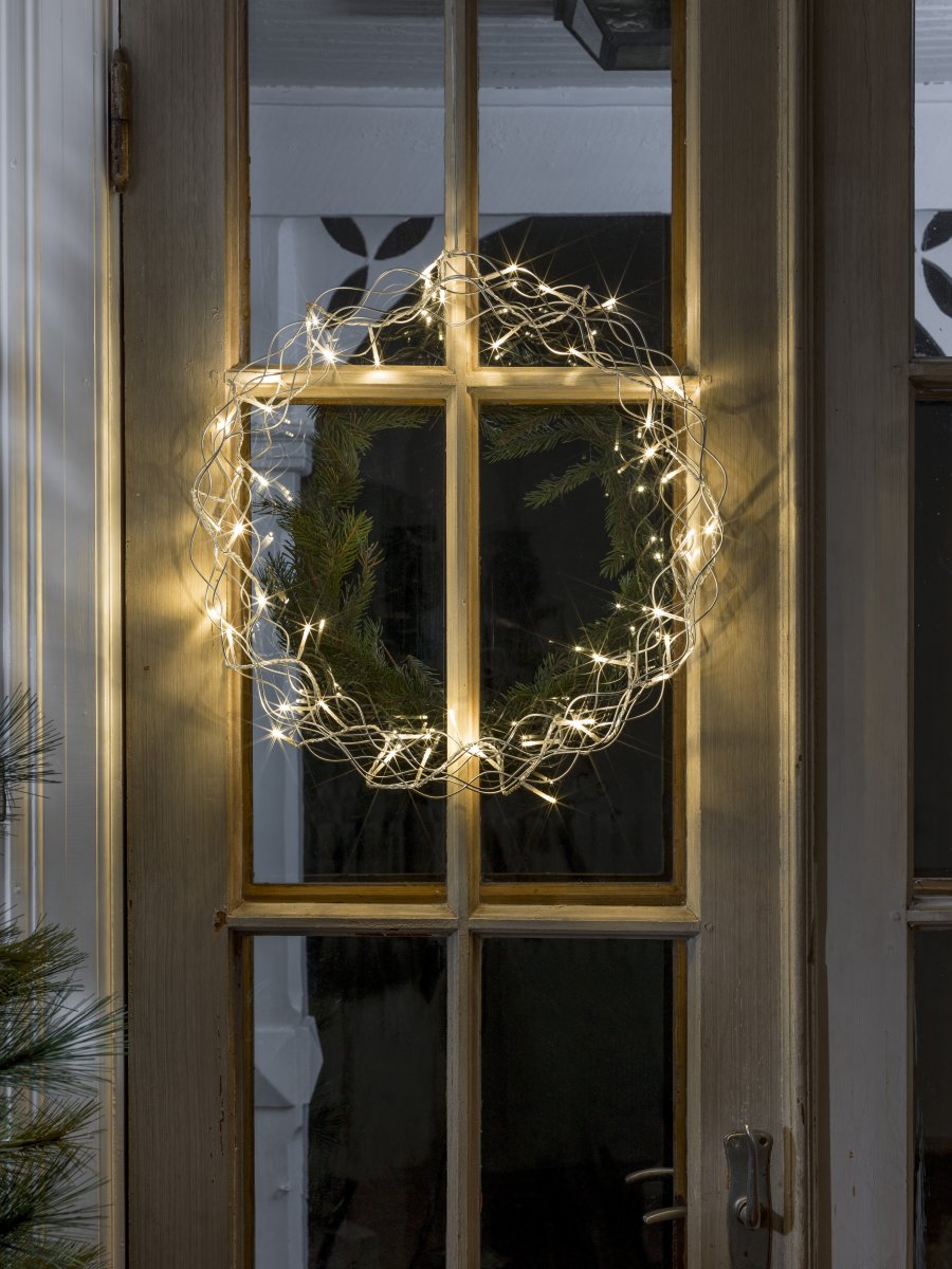 Ljuskrans 48 LED  Ø45 cm Silver