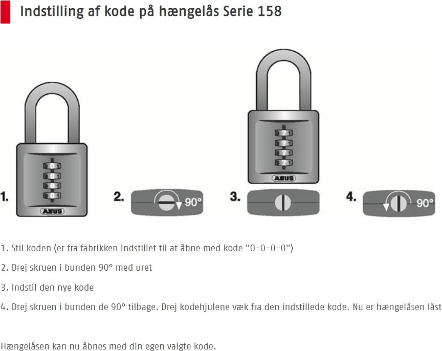 Kodlås ABUS 158/50 mm