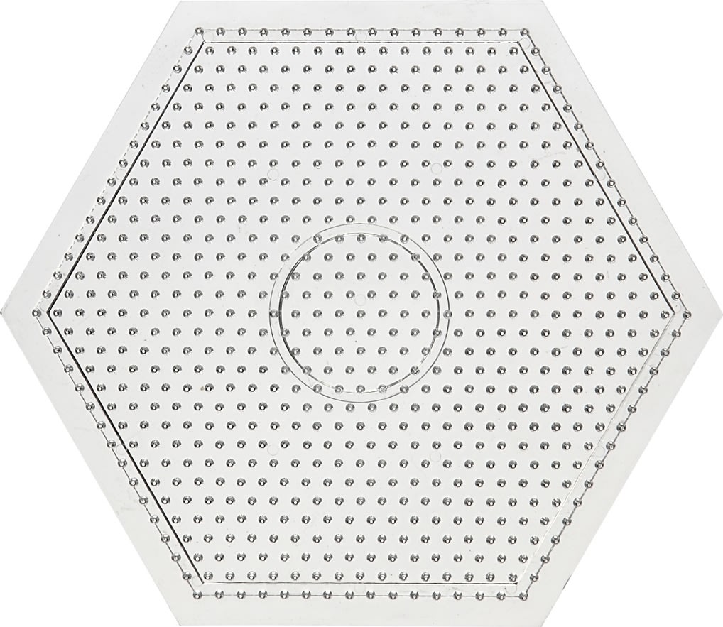 Perleplade, 15x15 cm, stor sekskant, 10 stk