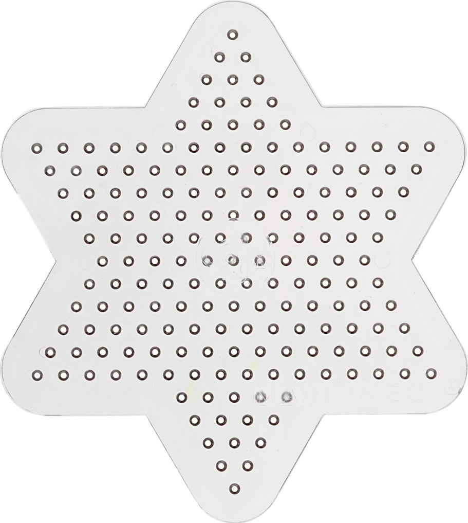 Perleplade, 10x10 cm, lille stjerne, 10 stk