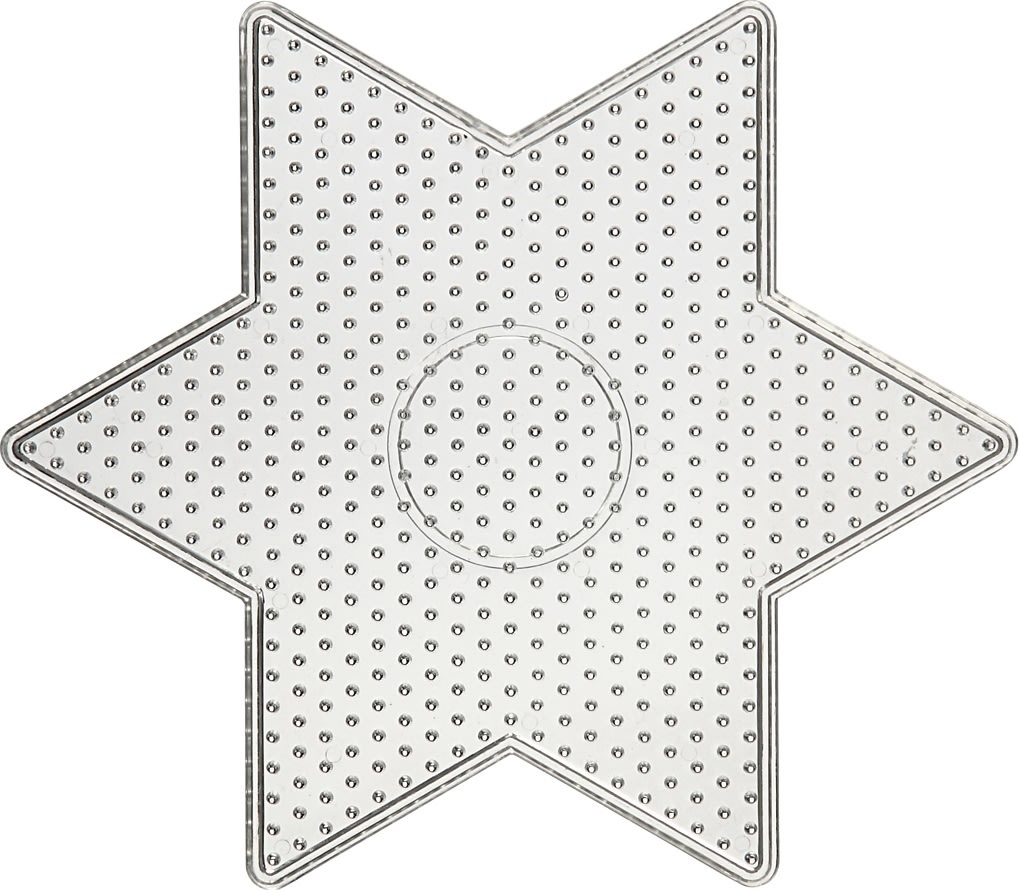 Perleplade, 15x15 cm, stor stjerne, 10 stk