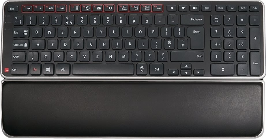 Contour Balance tastatur med håndledsstøtte, sort