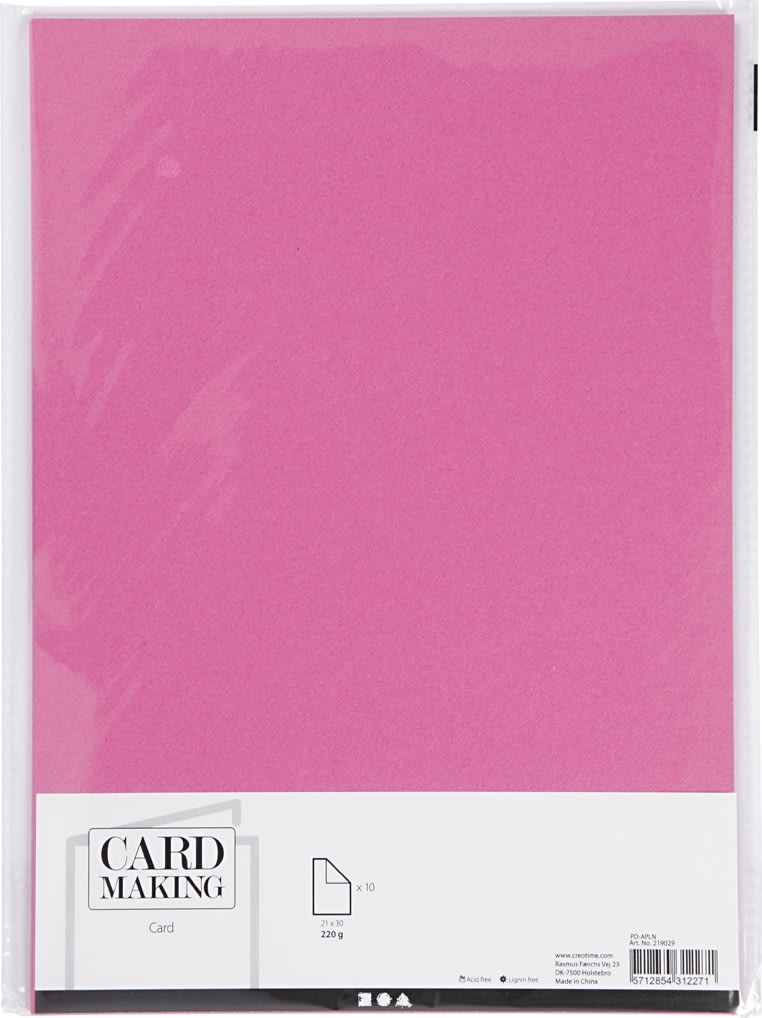Kartong Happy Moments A4 220 g 10 ark Rosa